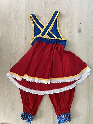 $59.85 • Buy Vintage 90's PRISCILLA MOOSEBURGER Costume Red Adult  Clown Halloween 2 Pieces