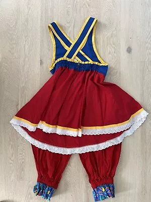 $59.85 • Buy Vintage 90's PRISCILLA MOOSEBURGER Costume Red Adult  Clown Halloween 2 Pieces