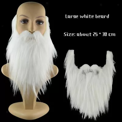 Halloween Fake Beard Fancy Dress Funny Costume Accessory Long Beard Moustache • £3.88