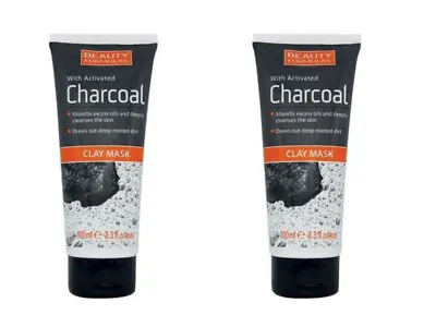 Beauty Formulas Charcoal Clay Mask For Women 100ml Pack Of 2 • £6.89