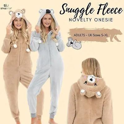 £28.99 • Buy Womens Ladies Bear Koala Novelty One Piece Soft Fleece Loungewear Pyjama 1Onesie