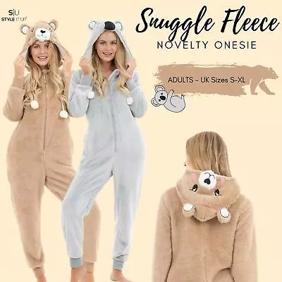 £28.99 • Buy Womens Ladies Bear Koala Novelty One Piece Soft Fleece Loungewear Pyjama 1Onesie