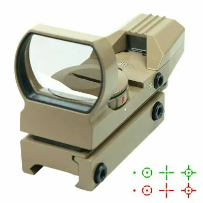 Tactical Holographic Reflex Sight Red - Green 4 Reticles With Rail Mount - Tan • $21.37