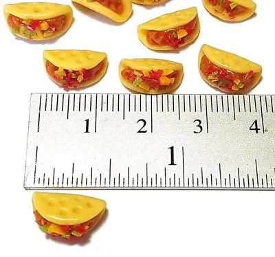 Barbi Dollhouse Miniature Food Mini Tacos Fast Food Taco Dinner Tiny Lot 👻🧲5pc • $9.97