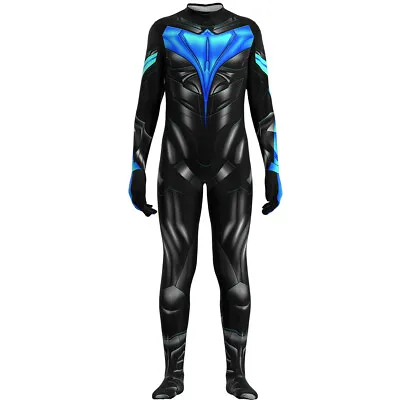 $23.99 • Buy Adults Kids Teen Titans Nightwing Jumpsuit Cosplay Costume Bodysuit Halloween