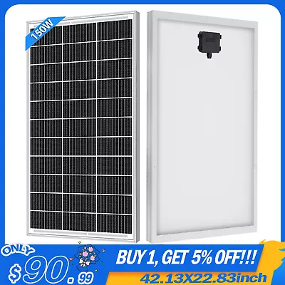 150W Watt Monocrystalline Solar Panel 12V Charger Off Grid Battery Power RV Home • $90.99