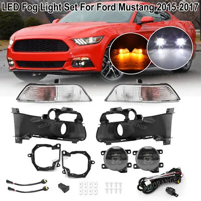 Turn Signal Lamps Fog Lights Assembly For Ford Mustang 15-2017  Covers Wires Kit • $165.99