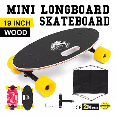 19  Mini Longboard Skateboard Cruiser Skateboard Deck Downhill Smooth Board • $42.99