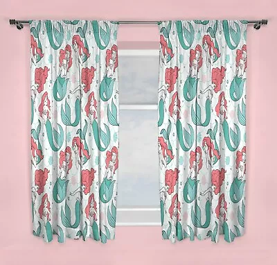£9.95 • Buy DISNEY PRINCESS CURTAINS ARIEL MERMAID OCEANIC BEDROOM 66  X 54  / 168cm X 137cm