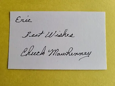 Charles Mawhinney Vietnam USMC Sniper103 Kills Signed 3x5 Card Inscribed Eric  • $24.99