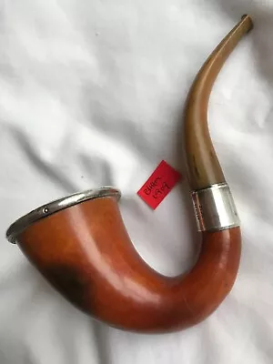 This Gorgeous Silver Mounted Calabash Gourd Pipe Has A Makers Mark  AB & Co  • £60