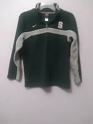 Nike Michigan State Spartans 1/4 Zip Fleece Pullover Medium Sport Casual College • $20