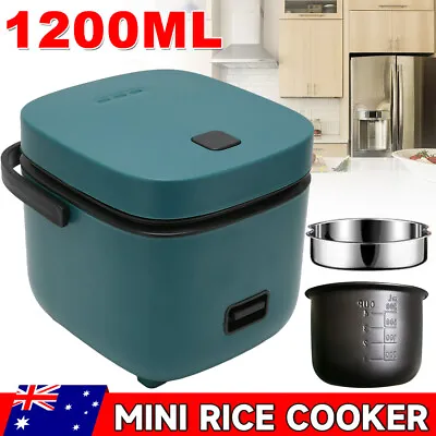 $32.85 • Buy 1.2L Mini Electric Rice Cooker Home Dormitory Soup Stew Pot Steamer 1-2 People