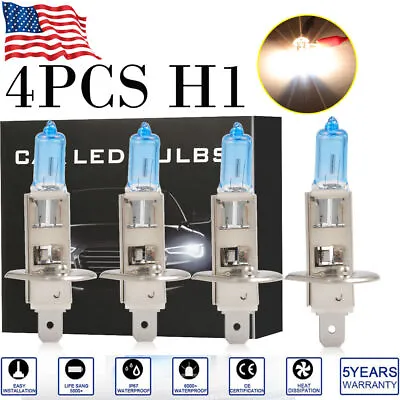 4PCS H1 Halogen Xenon Headlight Bulb Kit Fog Driving Light 6000K Super White 55W • $10.68