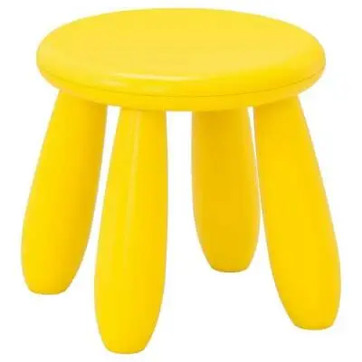 Ikea MAMMUT Children's Stool In/outdoor Yellow • £17.99