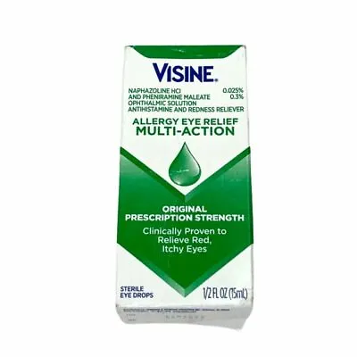 3PK Visine-A Eye Allergy Relief Eye Drops 0.5 Oz 312547493789YN • $65.08