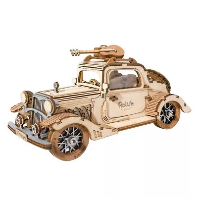 Robotime ROLIFE Vintage Car 3D Wooden Puzzle TG504 • £12