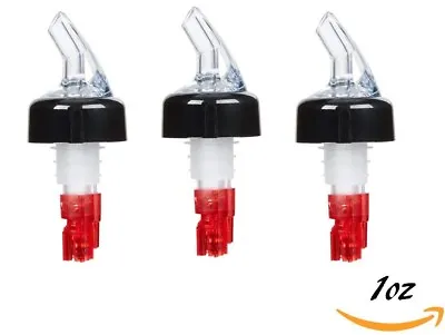 3x POUR SPOUTS 1oz SHOT 3-Ball MEASURED BAR RESTAURANT LIQUOR WINE BOTTLE POURER • $19.49