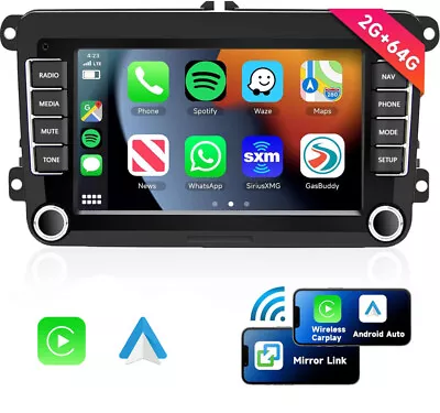 2+64GB For VW Volkswagen Jetta Passat 7  Carplay Android 13 Car Stereo GPS Radio • $109.99