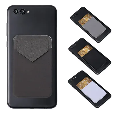 Rfid Blocking Credit Card Holder ID Wallet Pouch Stick On Mobile Phone Case Lot • £1.75