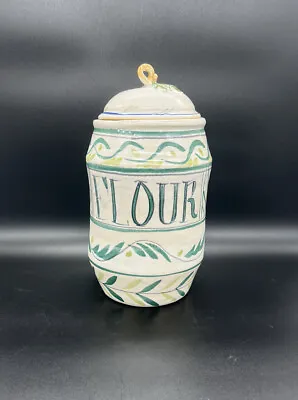 Vintage Stebner Faience Pottery Flour Crock Jar Canister Quimper Folk Art ‘95 • $69.99