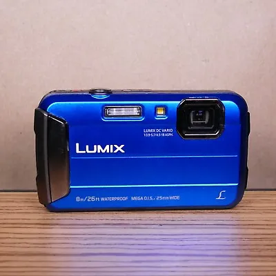 £64.95 • Buy Panasonic Lumix DMC-FT30 Blue Waterproof Underwater Digital Camera - Untested