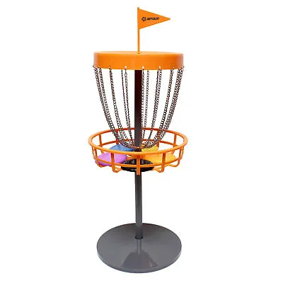 Get Out! Portable Disc Golf Basket With 5 Flying Discs - 30in Mini Disc Golf Net • $26.99