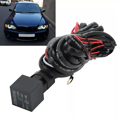 Auto Car LED CCFL Angel Eyes Relay Wire Harness Fade On Off Function For E46 3 • $14.95