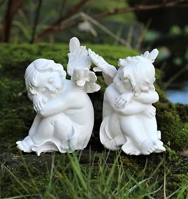 £6.71 • Buy Garden Ornament Angel Cherub Sculpture Home Decor Secret Fairy 