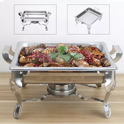 £39.99 • Buy Stainless Steel Food Warmer Chafing Dish Catering Buffet Container Pot W/ Lid