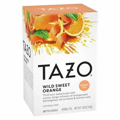 £13.99 • Buy Tazo Teas, Wild Sweet Orange, Herbal Tea, Caffeine-Free, 20 Filterbags, 1.58 Oz 