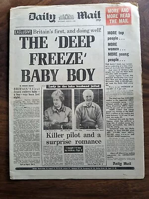 Daily Mail Frozen Embryo Birth Gregory Jackson 9 March 1985 • £5