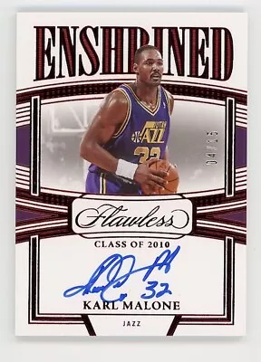 2022-23 Panini Flawless Karl Malone SP Ruby Enshrined Auto Utah Jazz #/15 🔥🔥 • $51.99