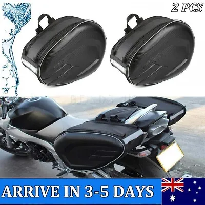 1pair Universal Motorcycle Pannier Side Bags Rear Luggage Saddle Bag Waterproof • $64.80