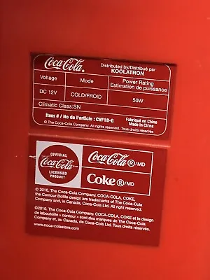 Coca Cola Retro Mini Fridge Vending Machine • $200
