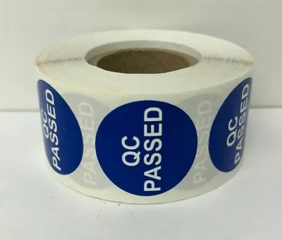 Blue QC PASSED Compliant Regulated D.O.T Labels | 1  Round | 500 Labels • $8.44