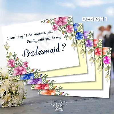 Will You Be My Bridesmaid Maid Of Honour Invitation Invite Card Personalised • £2.06