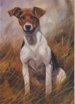 Jack Russell Terriers Dog Painting Blank Birthday Fathers Mothers Day Card • £1.95