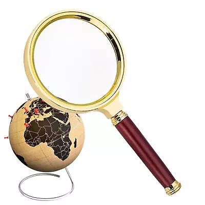 Vintage Antique Style Brass Magnifying Glass Hand Lens Colonial Style Magnifier • $7.94