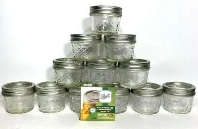 $15 • Buy Ball Regular Mouth Canning Mason Jars Quilted Crystal Glass Jelly Jar 4oz 12ct