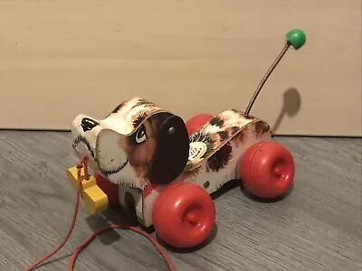 £19.99 • Buy Vintage Fisher Price LITTLE SNOOPY Wooden Pull Along Dog - 693 - 1965 