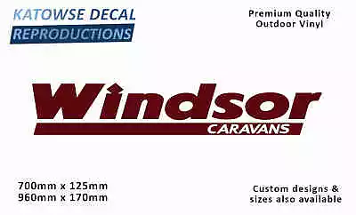 Windsor 2010-2011 Caravan Replacement Vinyl Decal Sticker • $45.95