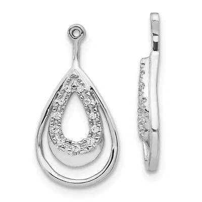 $308.99 • Buy Lex & Lu 14k White Gold Diamond Earring Jackets LAL872