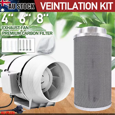 4  6  8  Inch Carbon Filter Odor Control For Fan Grow Hydroponics Tent Extractor • $76.95