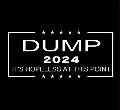 DUMP 2024 Funny Vinyl Sticker Joke Presidential Election Republican Democrat • $3.99
