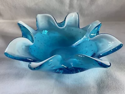 Murano Style Controlled Bubble Glass Candy Dish • $30
