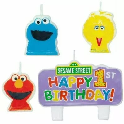 Sesame Street Party Supplies 1st Birthday Candle Set (Pack Of 4) • $11.50