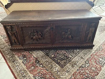 Early 18th Century Royal Wooden Wardrobe Trunk  Come From Castle In Germany • $25000