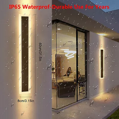 LED Wall Light 80cm Waterproof Outdoor Modern Lamp Exterior Lights Long Strip • $38