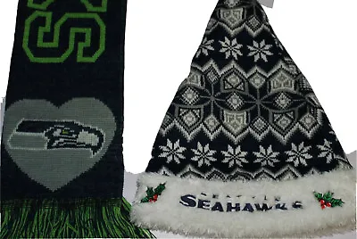 $14.99 • Buy Seattle Seahawks Christmas Beanie And Scarf Forever Collections